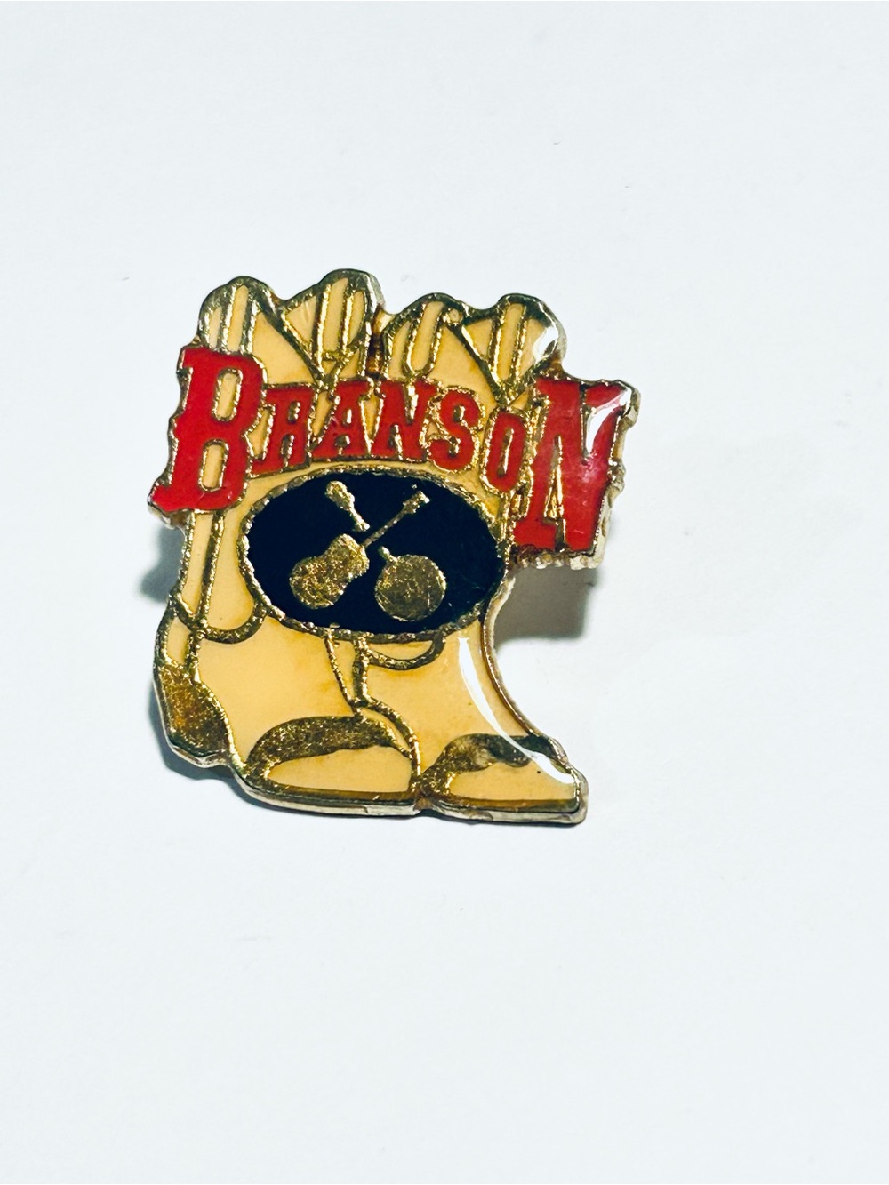 Branson Souvenir Enamel Pin - Yellow Boots